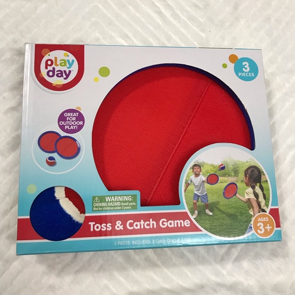 Play Day Toss & Catch Game Set Ball Velcro Catch throw n stick paddleball - Picture 1 of 5